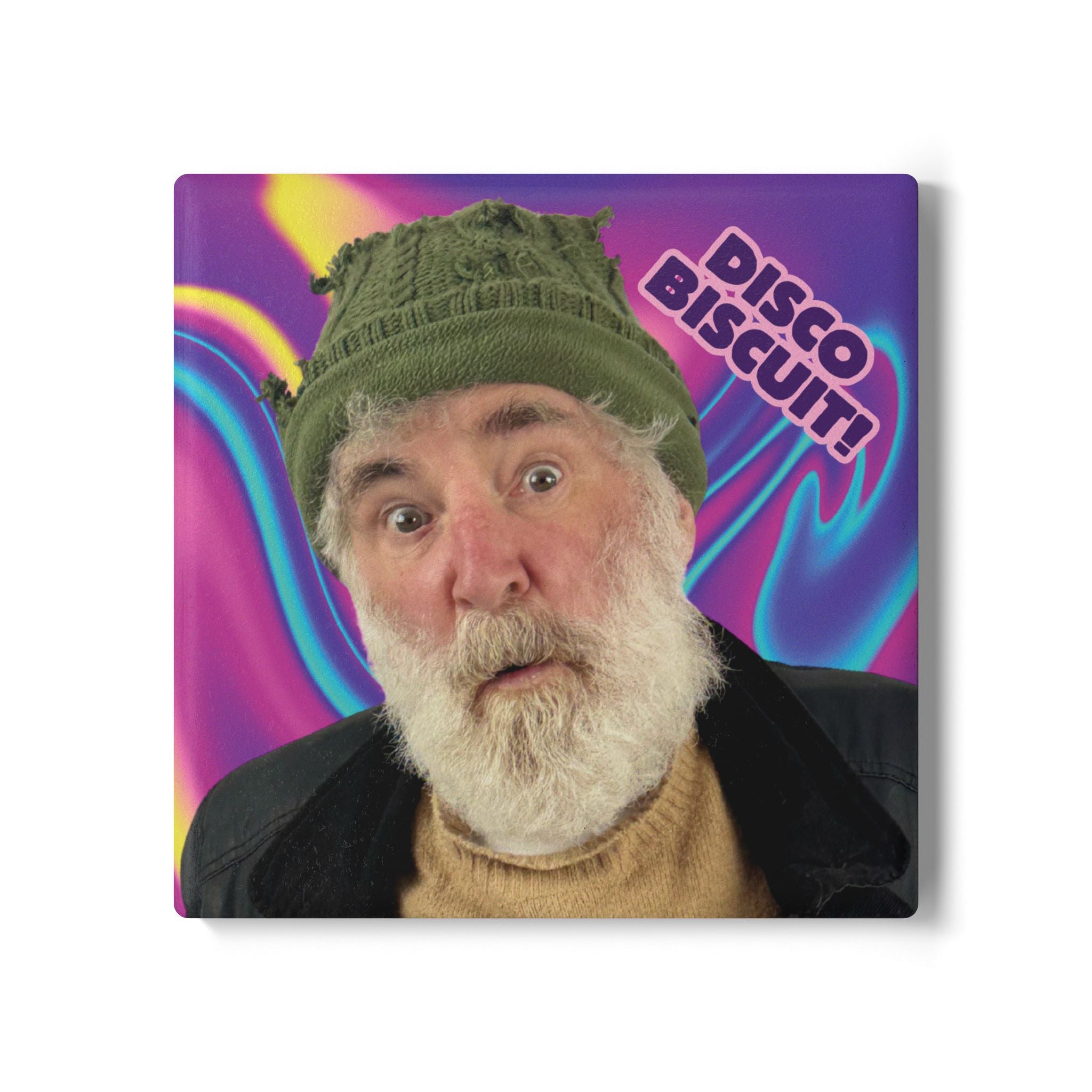 Disco Biscuit! Ceramic Coaster
