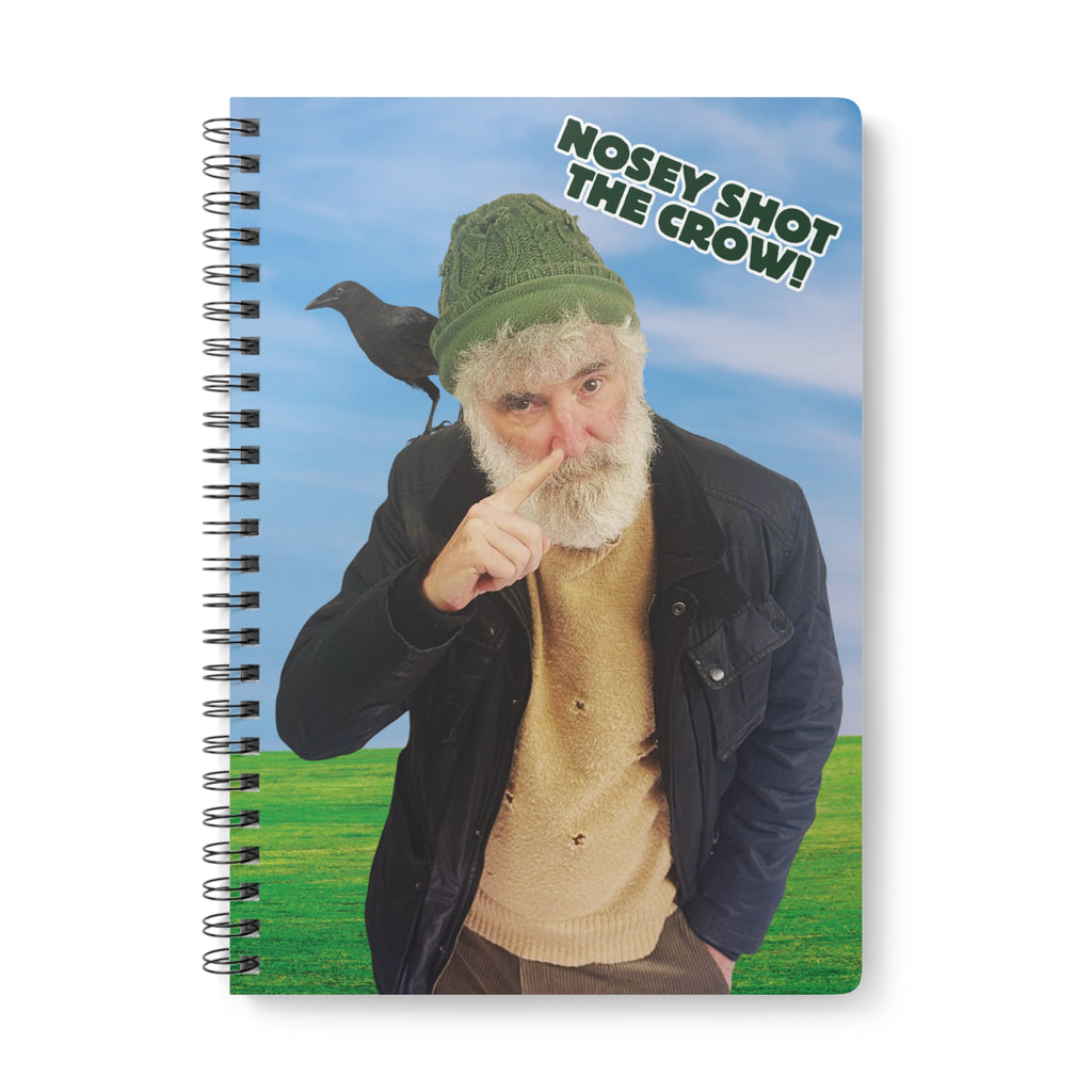 Nosey Shot The Crow! Wire‑bound Notebook