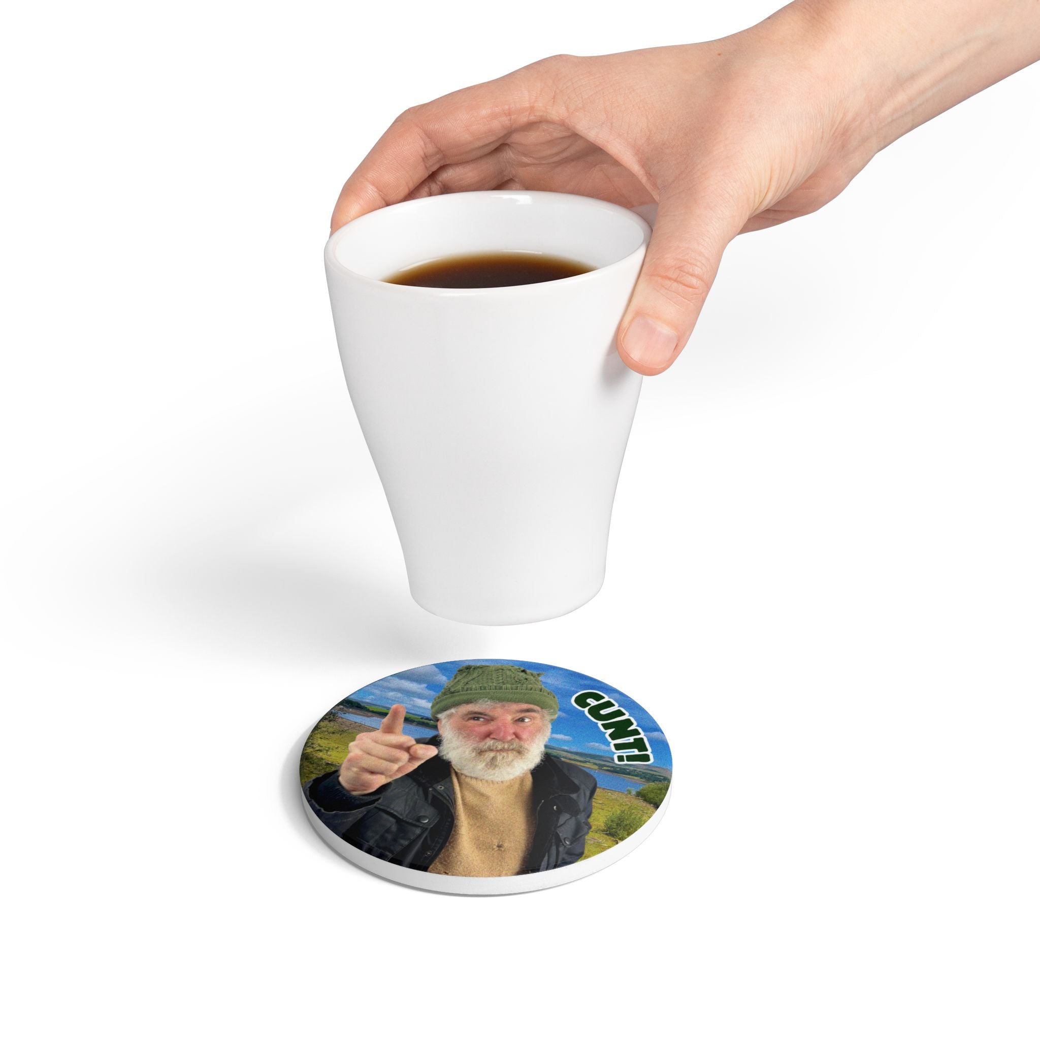 C...! Ceramic Coaster