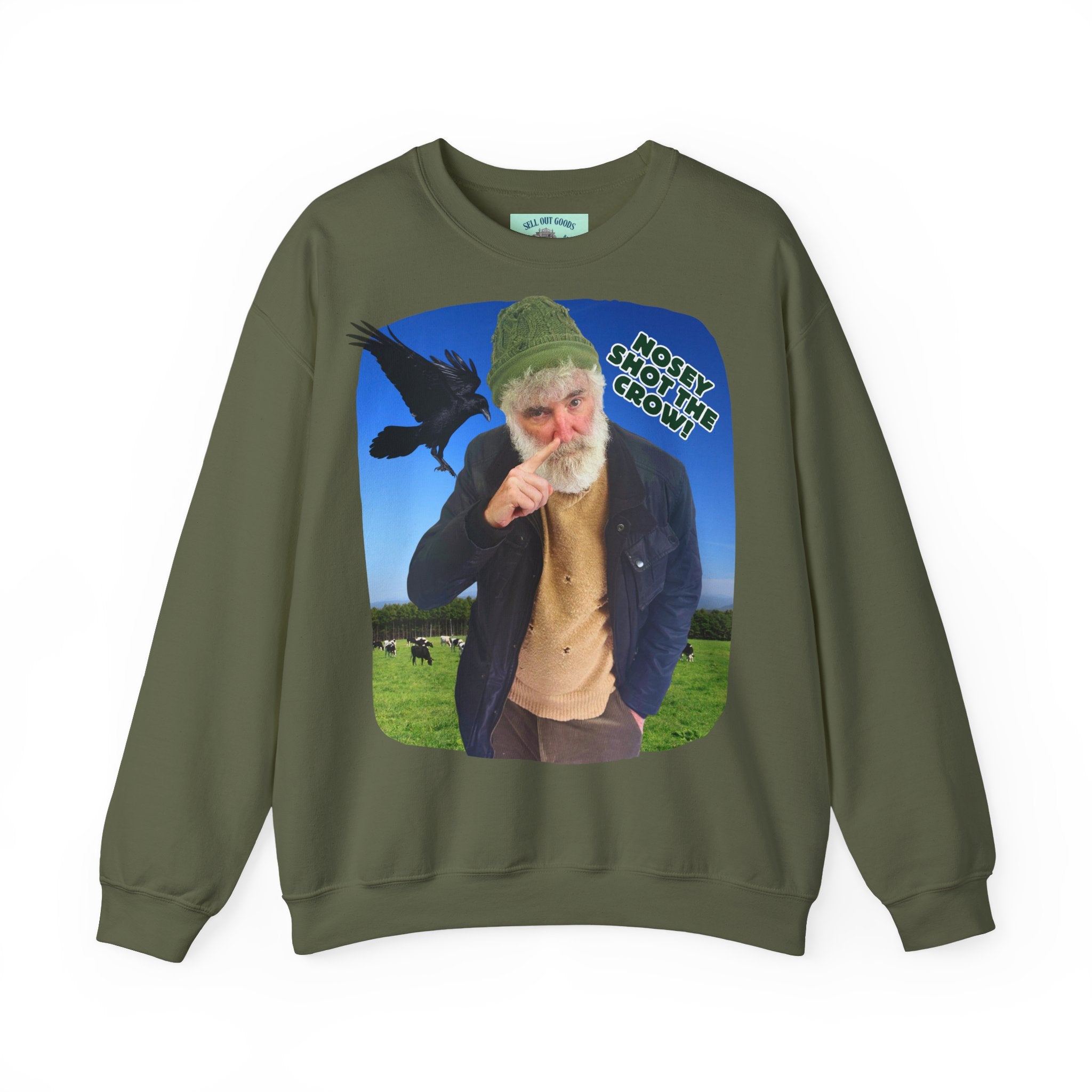 Nosey Shot The Crow! Unisex Crewneck Sweatshirt