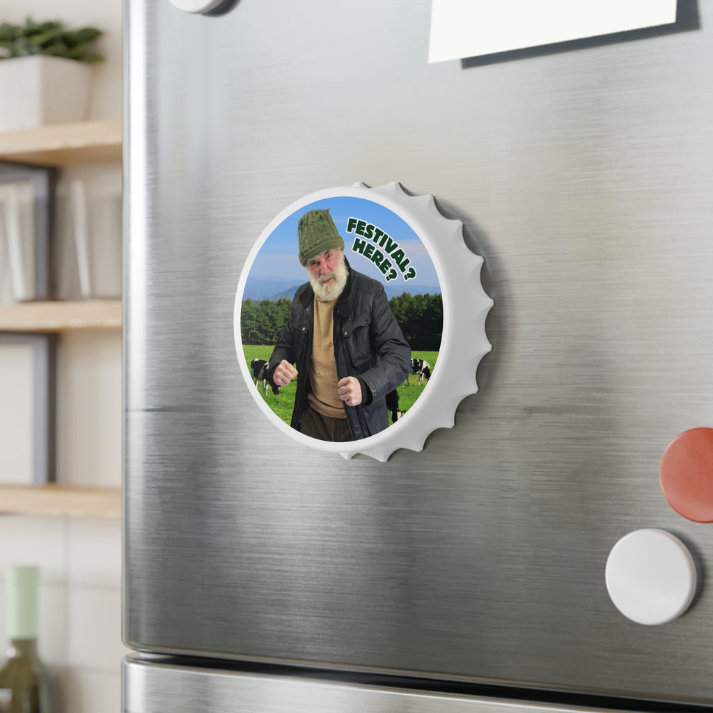 Festival? Here? Fridge Magnet Bottle Opener