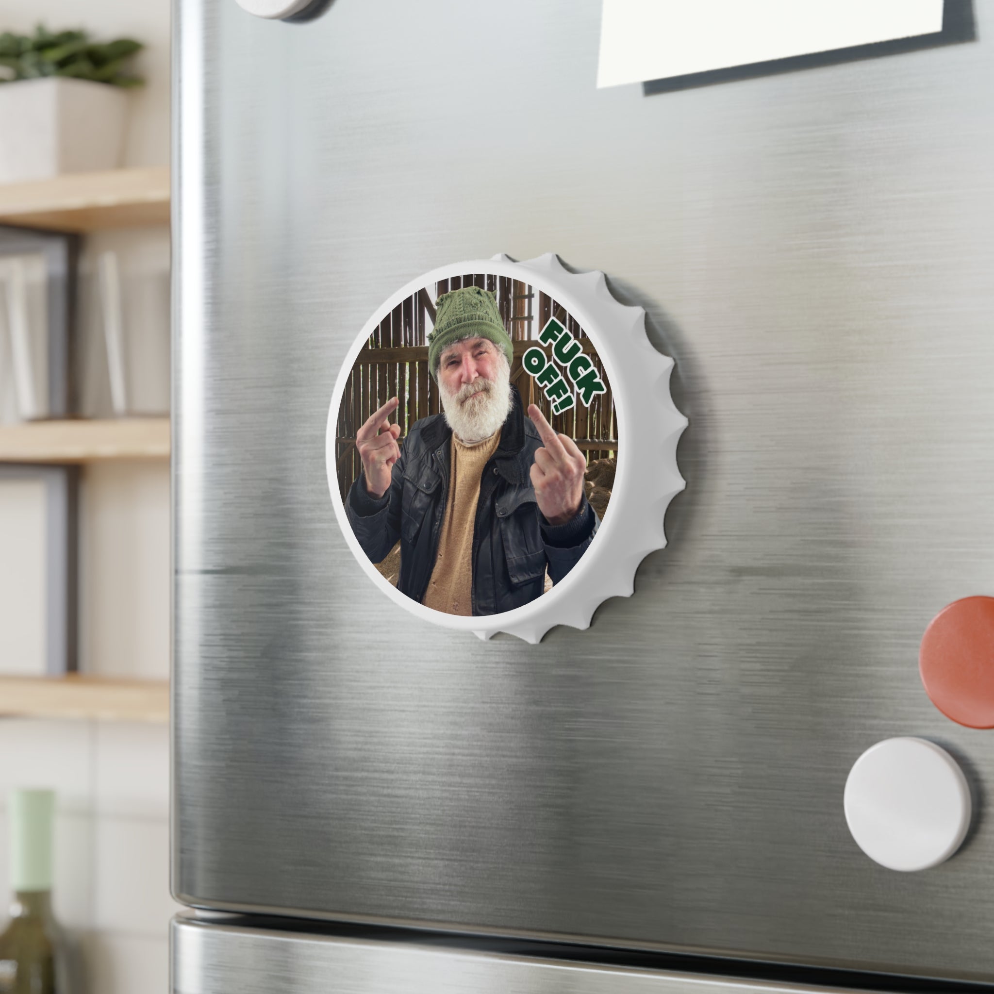 F Off! Fridge Magnet Bottle Opener