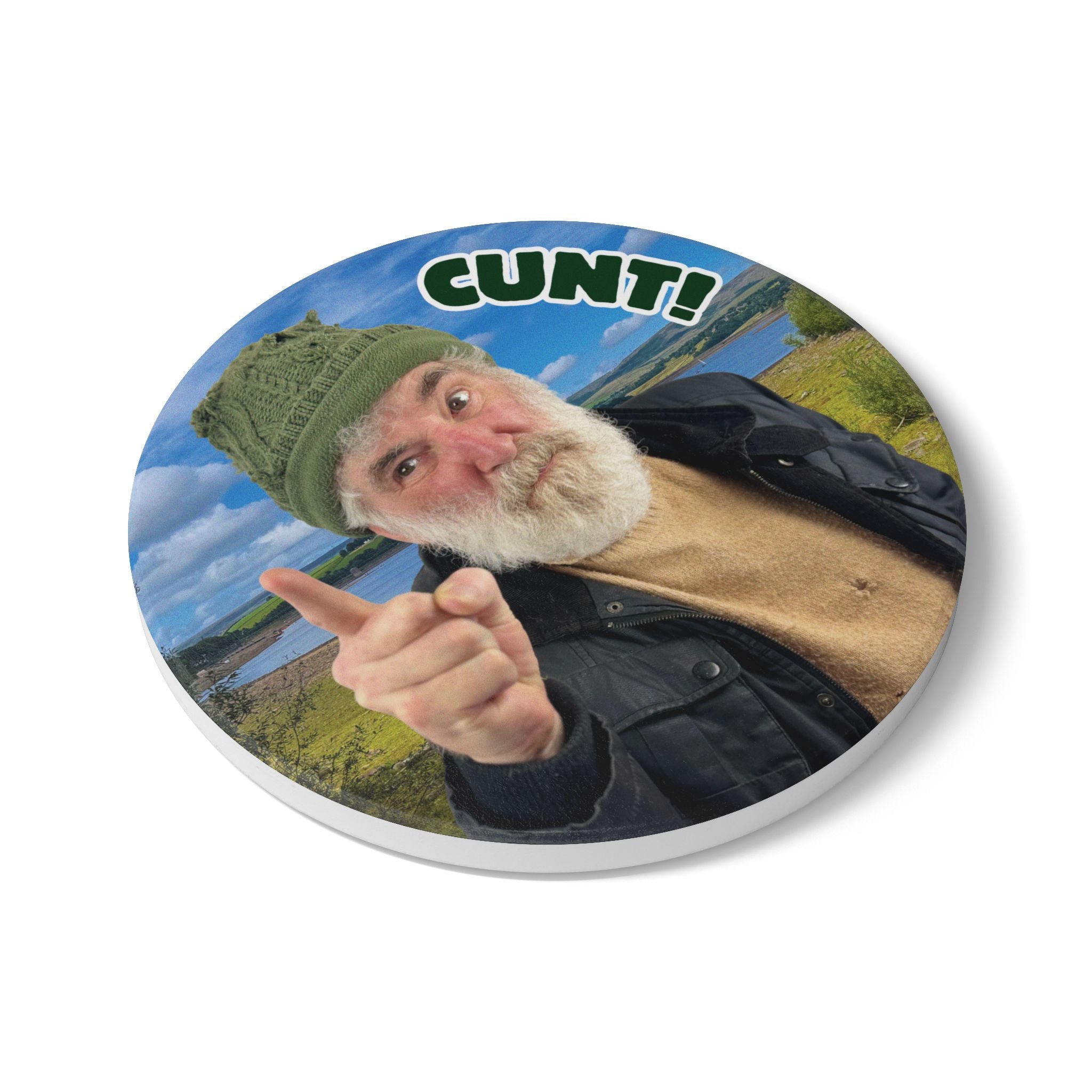C...! Ceramic Coaster