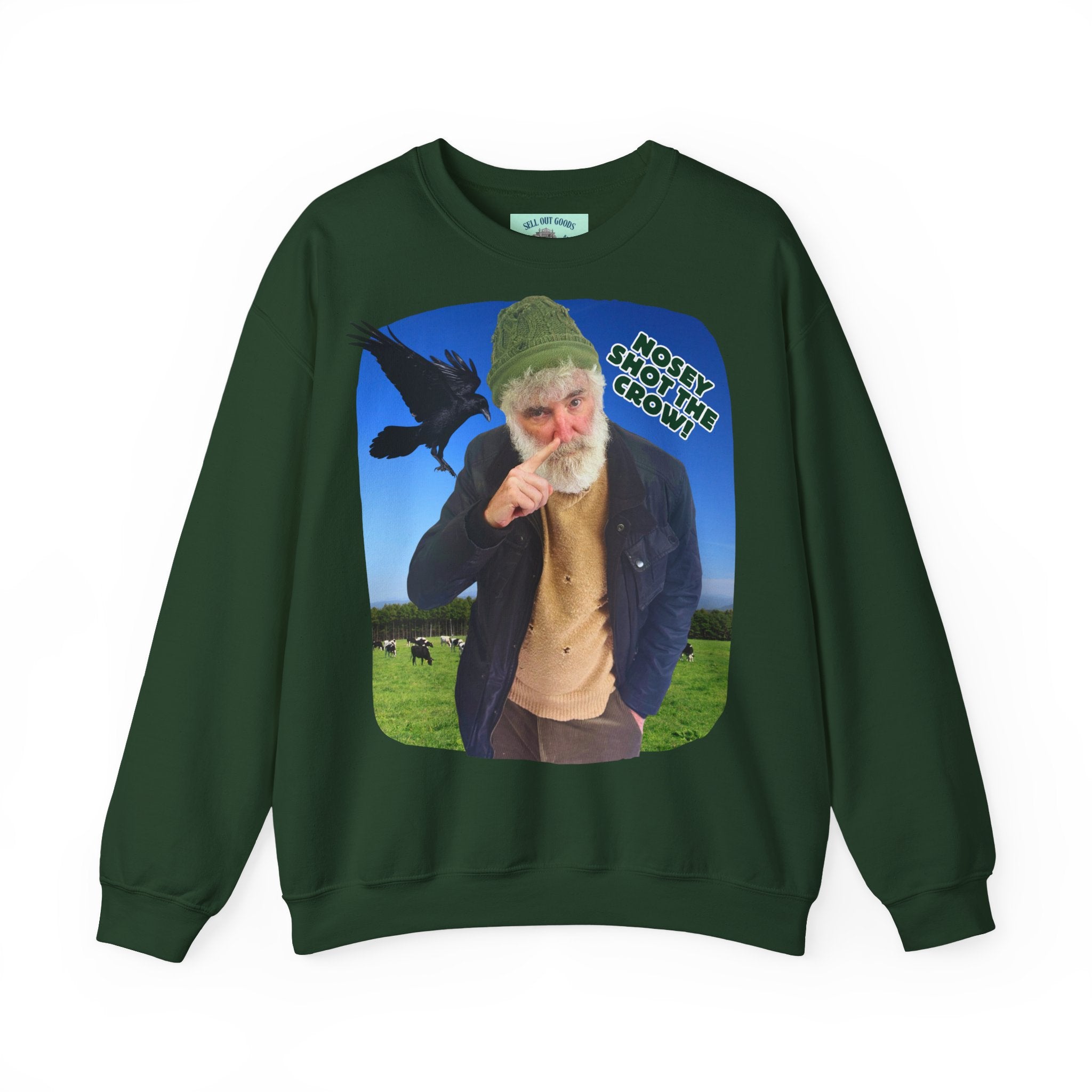 Nosey Shot The Crow! Unisex Crewneck Sweatshirt