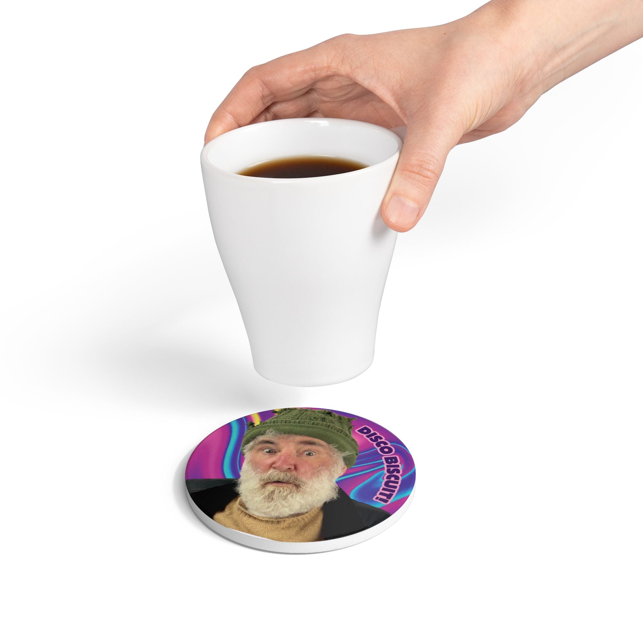 Disco Biscuit! Ceramic Coaster