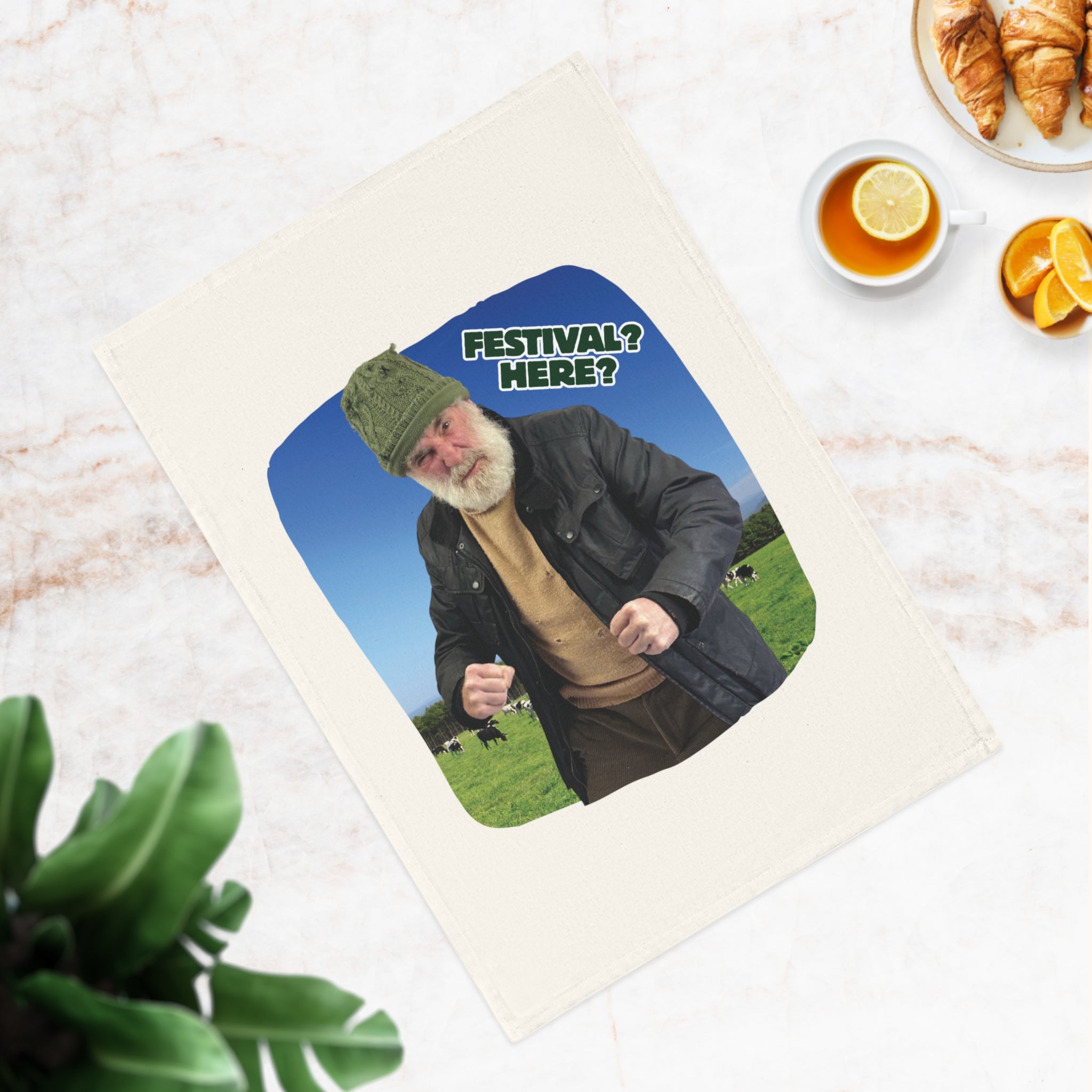 Festival? Here? Cotton Tea Towel