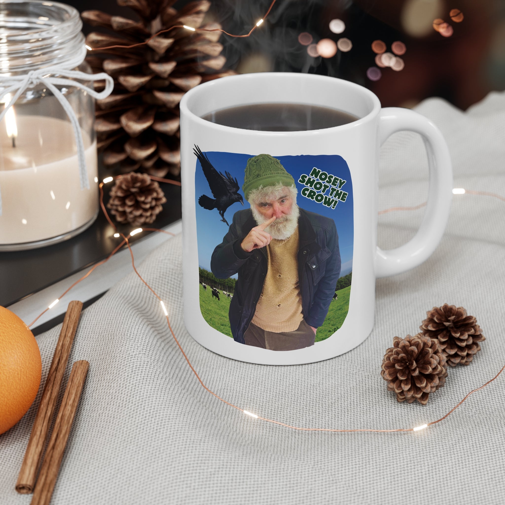 Nosey Shot The Crow! Ceramic Mug